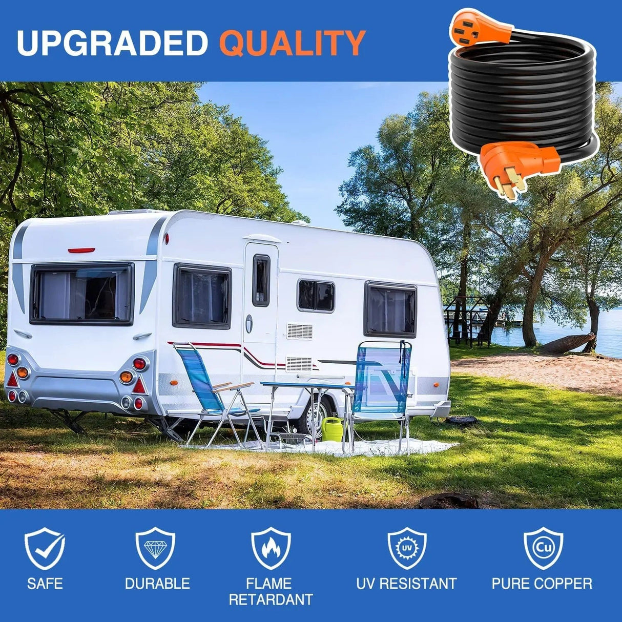 50Amp 25FT RV EV Extension Cord Nilight