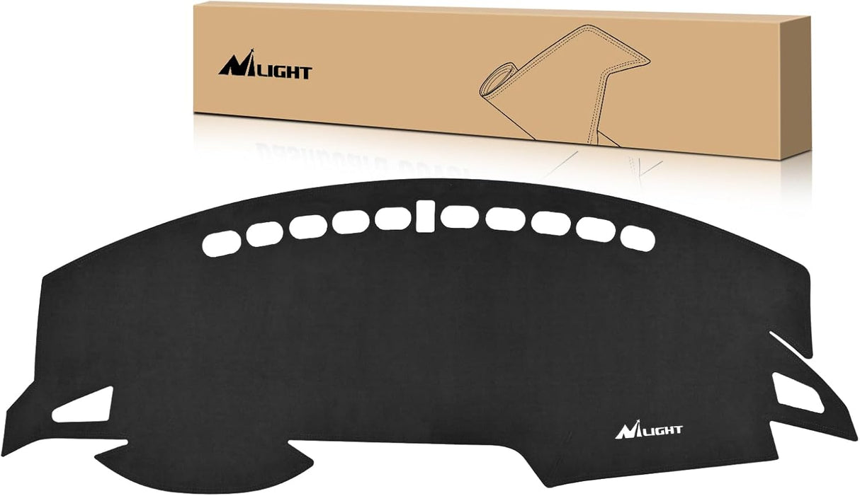 Dash Cover for Honda Civic 2016 2017 2018 2019 2020 2021, Custom Fit Suede Dashboard Mat Non‑Slip Sunshade Glare Protector Interior Accessories Black