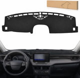 Dash Cover for Ford Maverick 2022-2024, Custom Fit Suede Dashboard Mat Non‑Slip Sunshade Glare Protector Interior Accessories Black