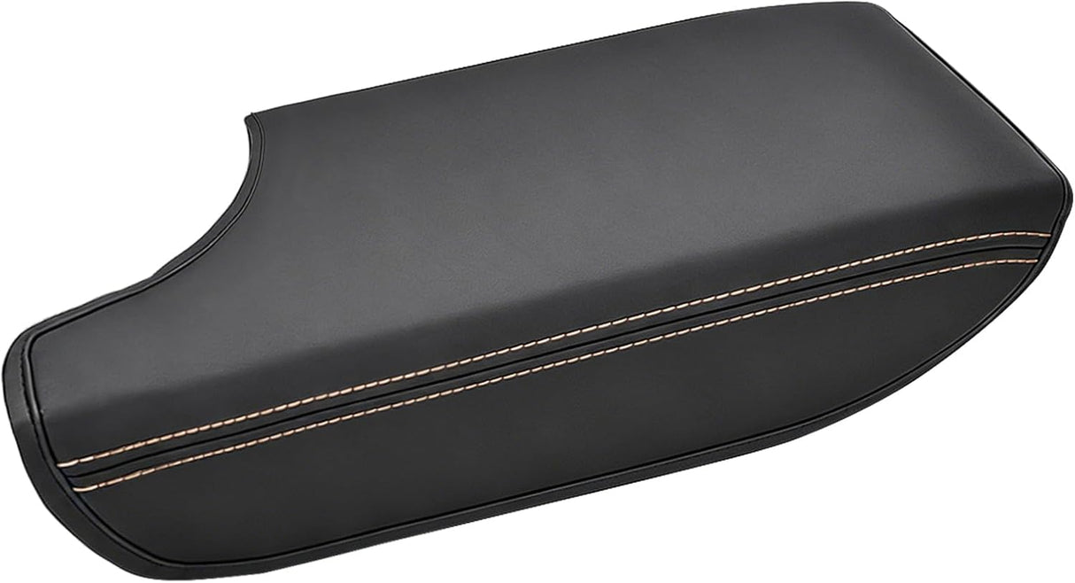 Center Console Cover for Subaru Crosstrek Impreza 2017-2023 Armrest | Premium Nappa Leather Armrest Cover for Car Waterproof Center Console Pad Protector Anti-Scratch Arm Rest Box Cover, Black