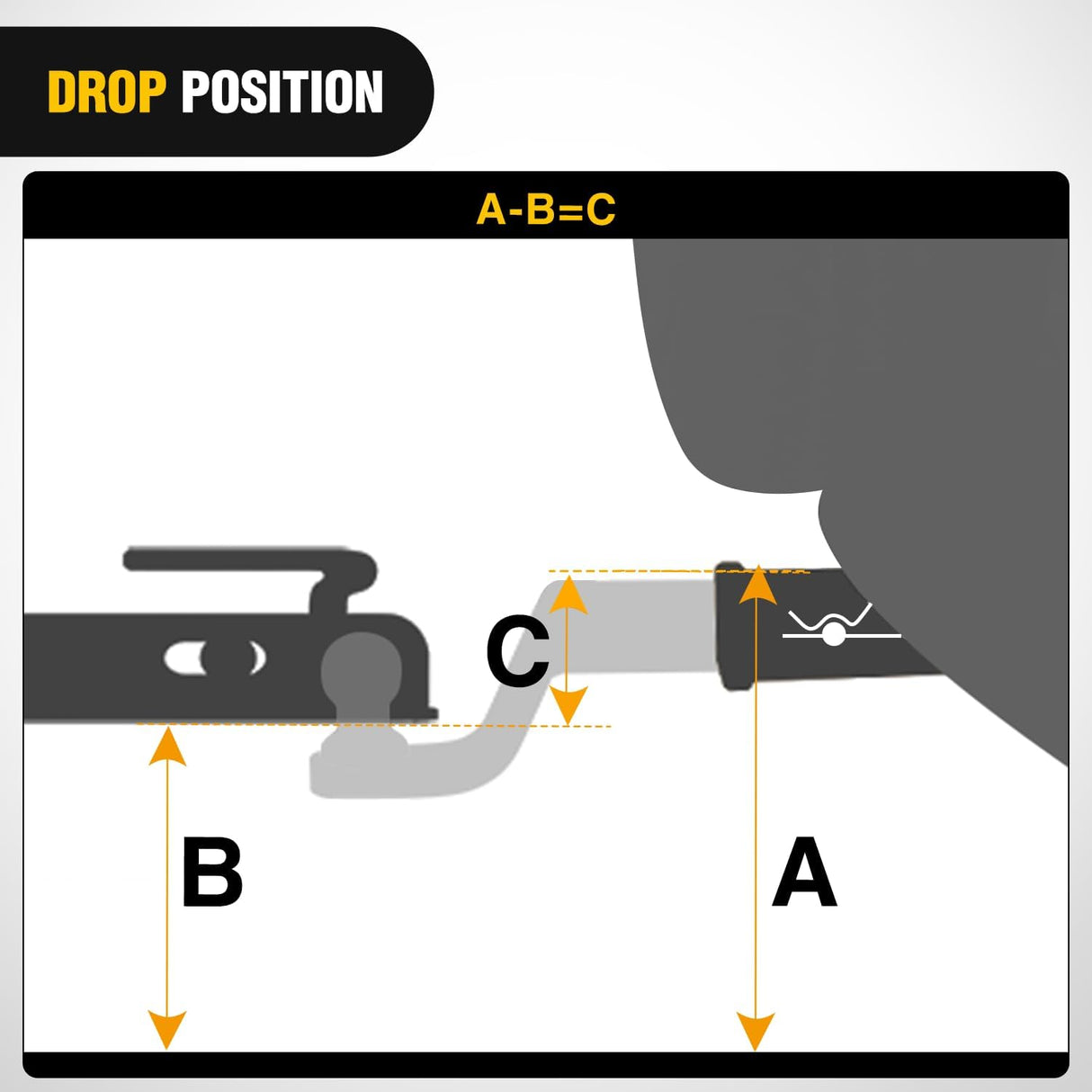 Trailer Hitch Ball Mount Fits 2-1/2 Inch Receiver Square | with 5/8 Inch Hitch Pin Clip 15000 lbs 4 Inch Drop, 2-1/2 Inch Rise, 1-1/4-Inch Hole, Gloss Black Powder Coat