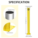 Safety Bollard, 48 inches Height Steel Bollard Post High High Visibility, 1 Pack