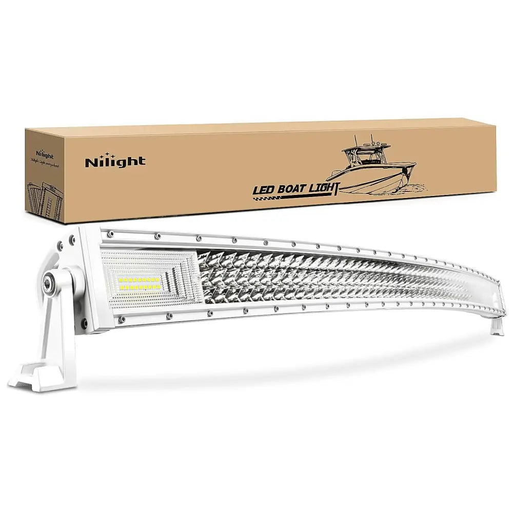 Led 52 Inches 52 Inch 783W Spot Flood Combo White Case Led Light Bar - Nilight
