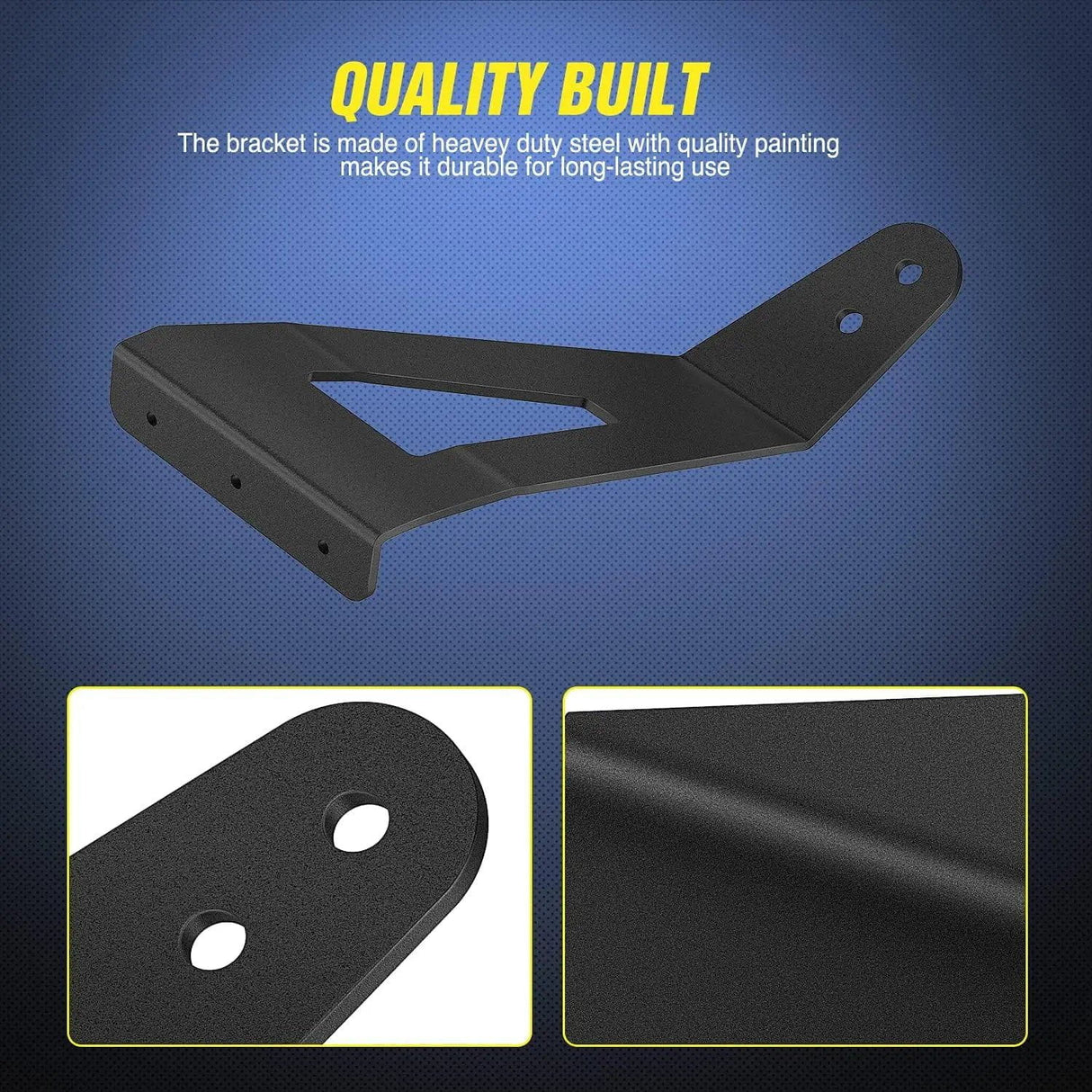 Mounting Accessory 52” Curved Light Bar Bracket at Upper Windshield Roof Cab for 2004-2018 Ford F150 & SVT Raptor (Pair)