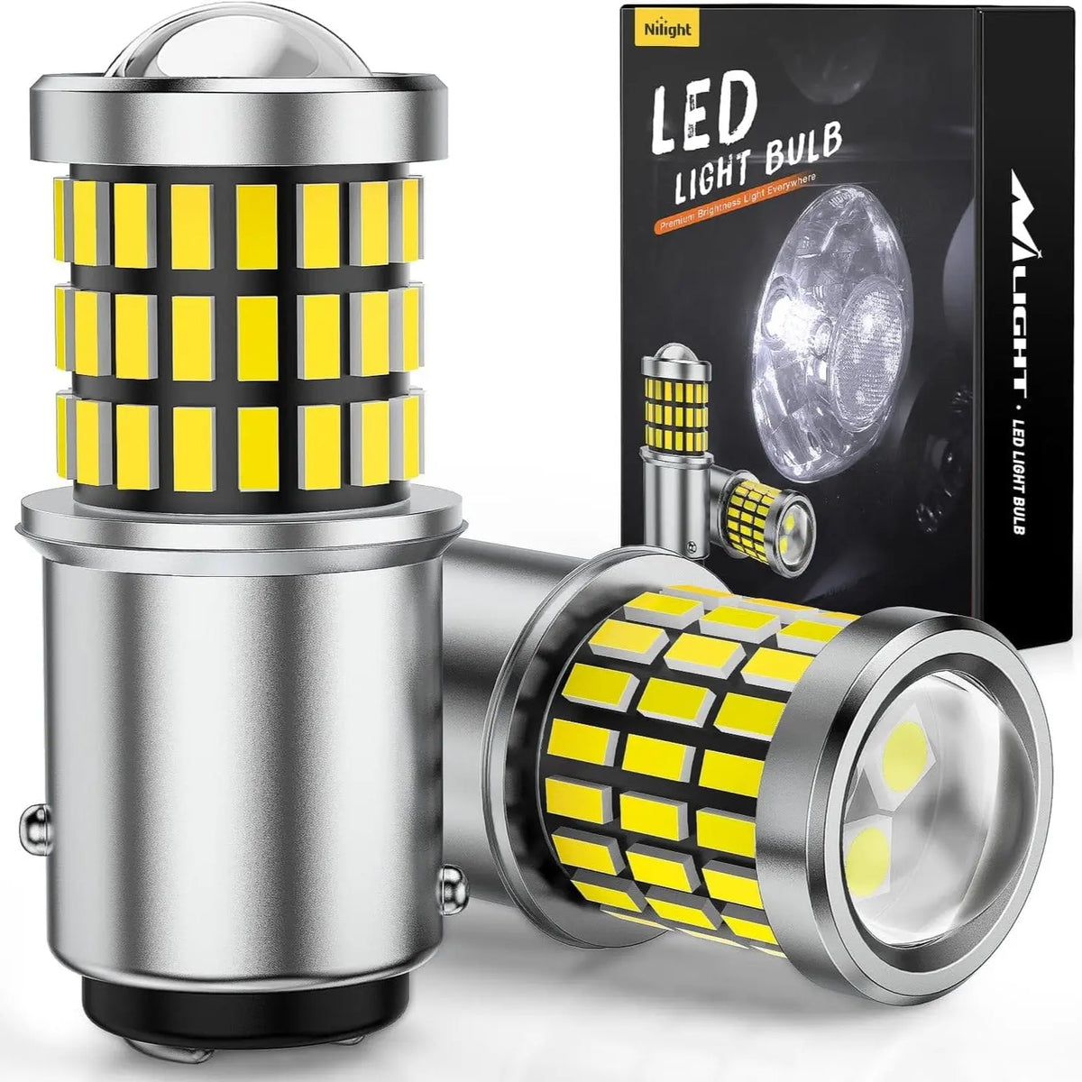 57LED 1157 6100K Cool White 2057 2357 BAY15D 7528 LED Bulb (Pair ...