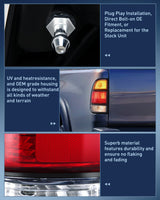 Nilight Taillight Assembly Compatible with 2000 2001 2002 2003 2004 2005 2006 Toyota Tundra Tail Light OE Style Rear Lamp Replacement Driver and Passenger Side