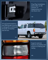 Nilight Taillight Assembly Compatible with 2000 2001 2002 2003 2004 2005 2006 Chevy Tahoe Suburban GMC Yukon Tail Light OE Style Rear Lamp Replacement Driver and Passenger Side