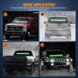 Nilight 144LED Traffic Advisor Strobe Light Bar with Controller Green White Emergency Warning Lights Hazard Interior Front/Rear Windshield Flashing for Cars Plow Trucks Construction Vehicles