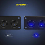 Rocker Switch 5Gang 3Pin Blue Rocker Switch Panel