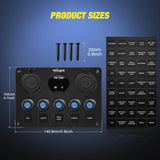 5Gang Multi Function Switch Panel PD Type C USB Charger Digital Voltmeter Nilight