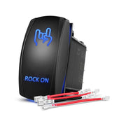 5Pin Laser On/Off SPST Rock On Rocker Switch Blue