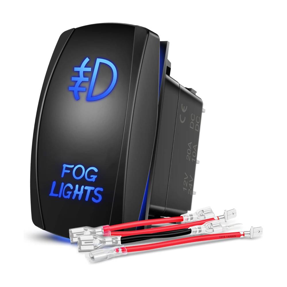 5Pin Laser On/Off Fog Lights Rocker Switch Blue Nilight