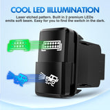 LED Light Bar & Off-Road Lights Dual Push Button Switch 12V ON Off Switches with Connector Wire Kit 1.54Inch x 0.83Inch Replacement for Toyota Tacoma Tundra 4Runner FJ Cruiser Hilux Fortuner