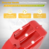 Gas Can Metal Gas Can 5 Gallon with Spout System and Handle, 20 Litre Metal Container for Gasoline Trucks Cars ATV Motorcycle Equipment, No Spill Steel Safety Gas Fuel Cans Red, 1 Pack