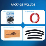 Nilight Window Rain Guards for Dodge Charger 2011-2023 2018 2019 2020 2021 2022 2023, Window Wind Deflectors Vent Visors, Tape on-4PCS