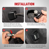 License Plate Lights Compatible with 2005 2006 2007 2008 2009 2010 2011 2012 2013 2014 2015 Toyota Tacoma 2000-2013 Tundra Black Housing 6000K White 2PCS Pack installation