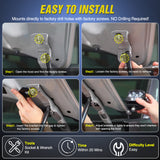 Nilight Ditch Light Brackets Hood Hinges Mount Bracket Kit for Auxiliary Offroad LED Pods Work Lighting Compatible with Ford Ranger 2019 2020 2021 2022 2023