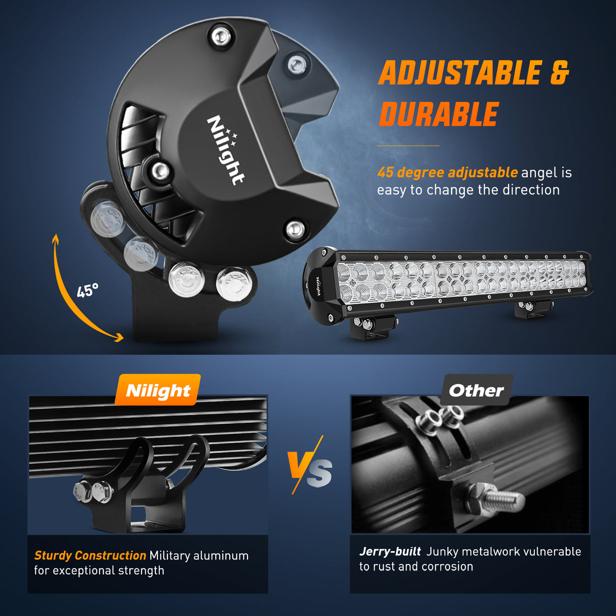 LED Light Bar LED Light Bar 20 Inch 126W Spot Flood Combo Green Beam Off Road Lamp Fishing Hunting Emergency Deck Work Lighting for Trucks UTV Pick-up Van Boat Tractor