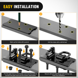 Nilight 2PCS Tractor Bucket Hooks with Tie Down Ring, Bolt-On Grab Hook with Back Plates Compatible with Trailer RV UTV Truck, Grade 70 Grade Forged Steel Max 15000 lbs, Black