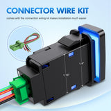 Driving Lights Push Button Switch 12V ON Off Switches with Connector Wire Kit 1.54Inch x 0.83Inch Replacement for Toyota FJ Cruiser Fortuner Ta coma Highlander Tundra 4Runner Prado Land Cruiser