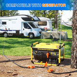 Nilight 50 Amp to 50 Amp RV Y Splitter Adapter Cord 50A Male Plug to Two 50A Female Outlet NEMA 14-50P 14-50R Pure Copper STW 10 AWG Heavy Duty Cable for RV Camper Generator