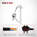 Nilight 741-348 Window Regulator/Motor Front Driver Side Compatible with Nissan Frontier 2005 2006 2007 2008 2009 2010 2011 2012 2013 2014 2015 only use Connector 2 Pins