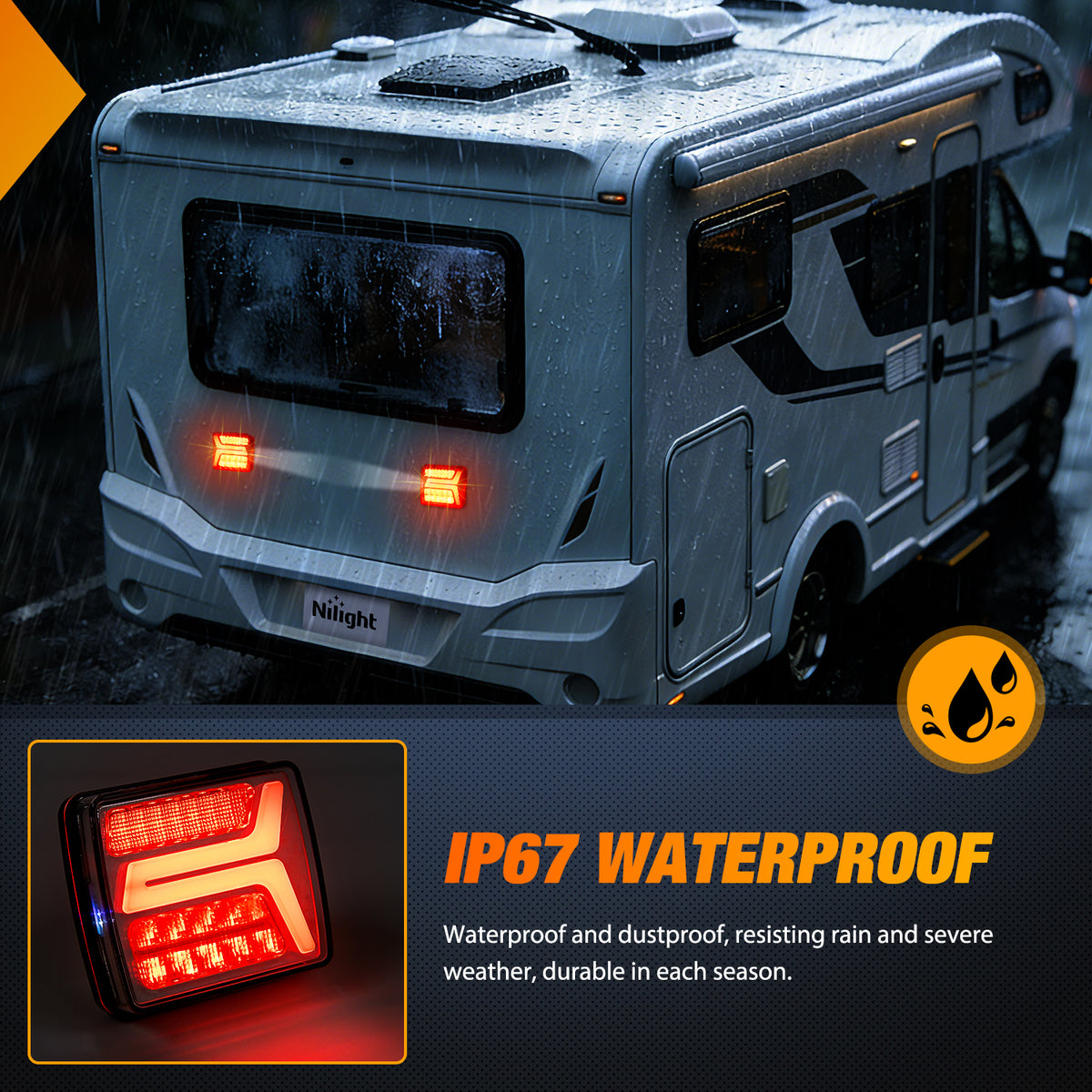 58Leds Wireless Tow Tail Light Rechargeable Towing Light Kit (Pair)