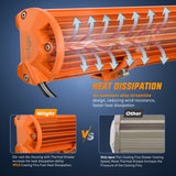 Nilight 12 Inch 300W Spot Flood Combo Orange Case Led Light Bar