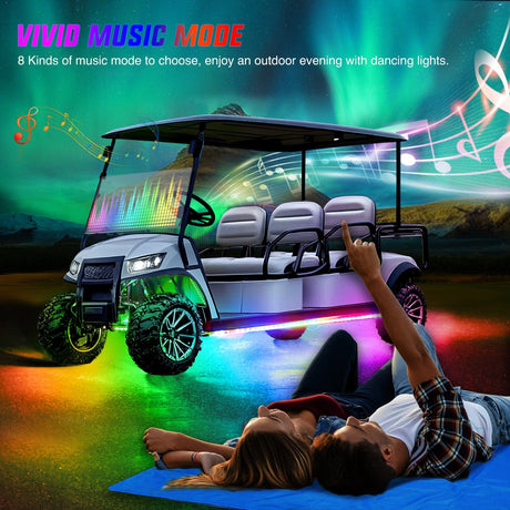 Nilight 4Pcs Golf Cart Underglow Light Kit for EZGO Yamaha Club Car