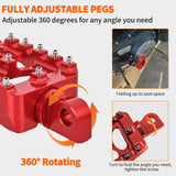 Nilight Motorcycle Foot Pegs Dirt Bike Footpegs Fit for Harley Dyna 1993-2017 Fatboy 1990-2017 Iron 883 2009-2017 Sportster 883 360° Rotating CNC Foot Pegs Heavy Duty Aluminum Alloy Peg Pedal, Red
