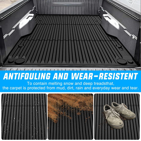 Nilight Truck Bed Mat 6 FT for 2024 2025 Toyota Tacoma, TPE Heavy-Duty Pick-up Bed Liner for Toyota Tacoma Accessories, Anti-Slip Texture, All Weather Protection