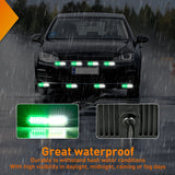 Nilight 8PCS 12LED Green White Emergency Strobe Lights