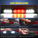 Third Brake Light Tail High Mount 3rd Stop Cargo Reverse Lights Smoked Lens Compatible with Ford F150 2015 2016 2017 2018 2019 2020 Super Duty F250 F350 2017+ Ranger 2019+ Maverick 2022+