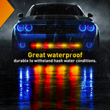 Nilight 4PCS 6 LED Red and Yellow Emergency Warning Strobe Lights