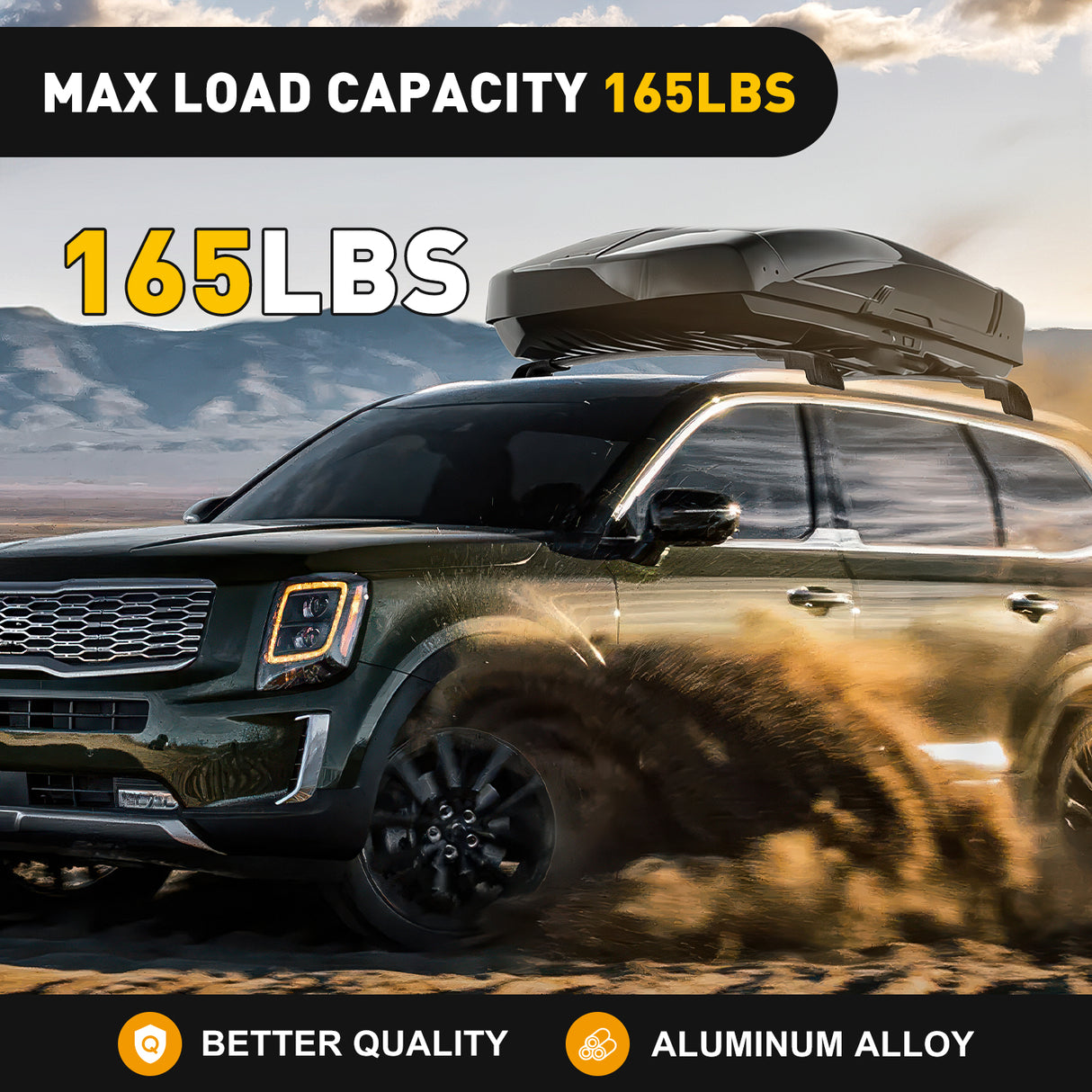 Roof Rack Cross Bars Fit for 2019-2024 19 20 21 22 23 24 Kia Telluride S SX SX-P EX Aluminum Rails Crossbars with Anti-Theft Lock for Rooftop Cargo Carrier Luggage Box Tent(Not for X-Line and X-Pro)