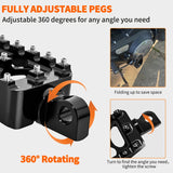 Nilight Motorcycle Foot Pegs Dirt Bike Footpegs Fit for Harley Dyna 1993-2017 Fatboy 1990-2017 Iron 883 2009-2017 Sportster 883 360° Rotating CNC Foot Pegs Heavy Duty Aluminum Alloy Peg Pedal, Black