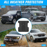 Nilight Truck Bed Mat 5.5 FT for 2004-2025 Nissan Titan, TPE Heavy-Duty Pick-up Bed Liner Accessories, Anti-Slip Texture, All Weather Protection
