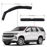 Nilight in Channel Rain Guards for Chevy Tahoe/GMC Yukon/Cadillac Escalade 2015 2016 2017 2018 2019 2020 Original Window Deflectors, Vent Window Visors-4PCS