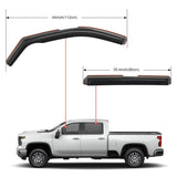 Rain Guards Rain Guards for Chevy Silverado/Sierra 2500HD/3500HD 2020 2021 2022 2023 2024 2025 Crew Cab Original Window Deflectors, Vent Window Visors-4PCS