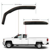 Nilight in Channel Rain Guards for Dodge RAM 1500 2019 2020 2021 2022 2023 2024 Quad Cab Original Window Deflectors, Vent Window Visors-4PCS