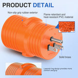 15Amp to 50Amp RV Power Adapter 125 Volt Heavy Duty RV Plug 5-15P to 14-50R 15A Male to 50A Female Receptacle for RV/EV Camper Caravan Trailer Generator