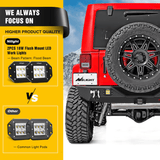 Front Bumper 2007 2008 2009 2010 2011 2012 2013 2014 2015 2016 2017 2018 Jeep Wrangler JK & Unlimited (2/4 Doors) Rear Bumper Hitch Receiver 2Pcs LED Lights Pods D-rings
