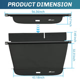 Nilight 2016-2025 Audi Q7 Retractable Trunk Cargo Cover With Trunk Storage Net