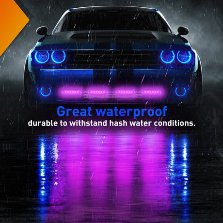Nilight 4PCS 6 LED Purple Emergency Warning Strobe Lights