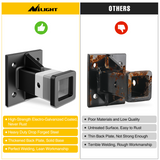 Nilight Bolt-On Receiver Tube Adapter 2 Inch Openning Bumper Trailer Hitch Receiver Universal Towever Hitch Extender Hitch Accessories for Tractor Lawn Mower Utility Trailer, 2 Years Warranty