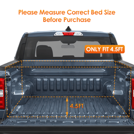 Nilight 4.5ft Soft Roll Up Truck Bed Cover for Ford Maverick 2022 2023 2024 2025