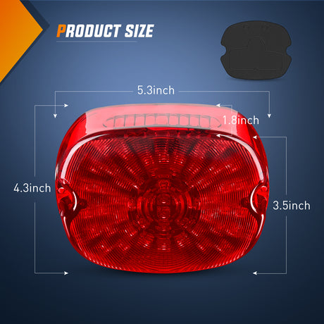 Nilight LED Tail Light Motorcycle Brake Turn Signal Driving License Plate Rear Lights Red Housing Plug and Play Compatible with Harley Davidson Dyna Sportster 883 1200 Road King Glide