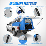 Trunk Bed Cover Truck Bed Tent 5.0-5.5FT Pickup Truck Tents with Removable Awning Waterproof PU2000mm Double Layer Rainfly Storage Bag 2-Person Sleeping Tailgate Bed Tents for Camping Travel Outdoor,Blue Grey