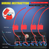 Nilight 8 Gang Rocker Switch Panel Waterproof Aluminum Marine with PD Type C & USB Charger Cigarette Lighter Socket Voltmeter Inline Fuse 12V 24V ON Off Pre-Wired Switches for Car Truck Boat