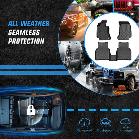 Floor Mat TPE Floor Mats for Mercedes Benz E-Class E300 E320 E350 E400 E550 E63 2017 2018 2019 2020 2021 2022 2023 All Weather Custom Fit Heavy Duty Floor Liners